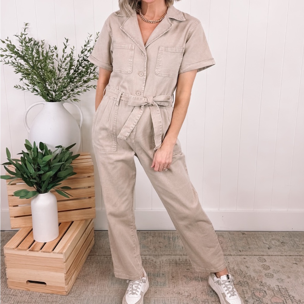 Stylish Beige Jumpsuit